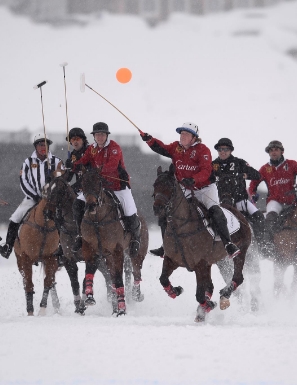 Snow polo match