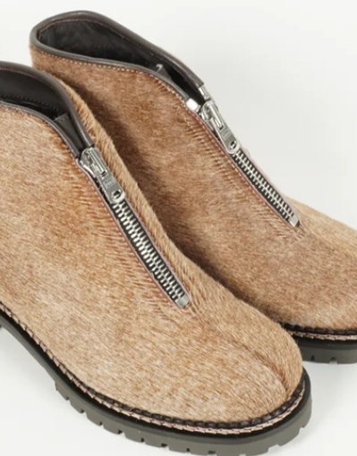 Boots de neige de luxe en peau de mouton retournée naturelle