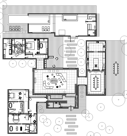 Architectural floor plan of the chalet levels