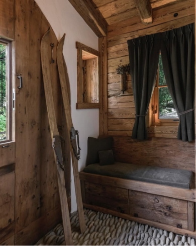 Wooden chalet interior