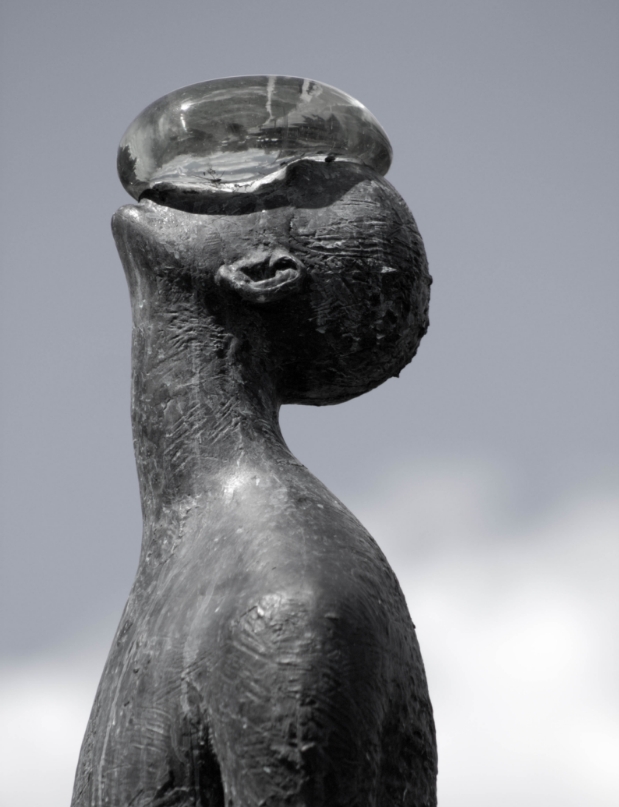 Modern sculptural statue