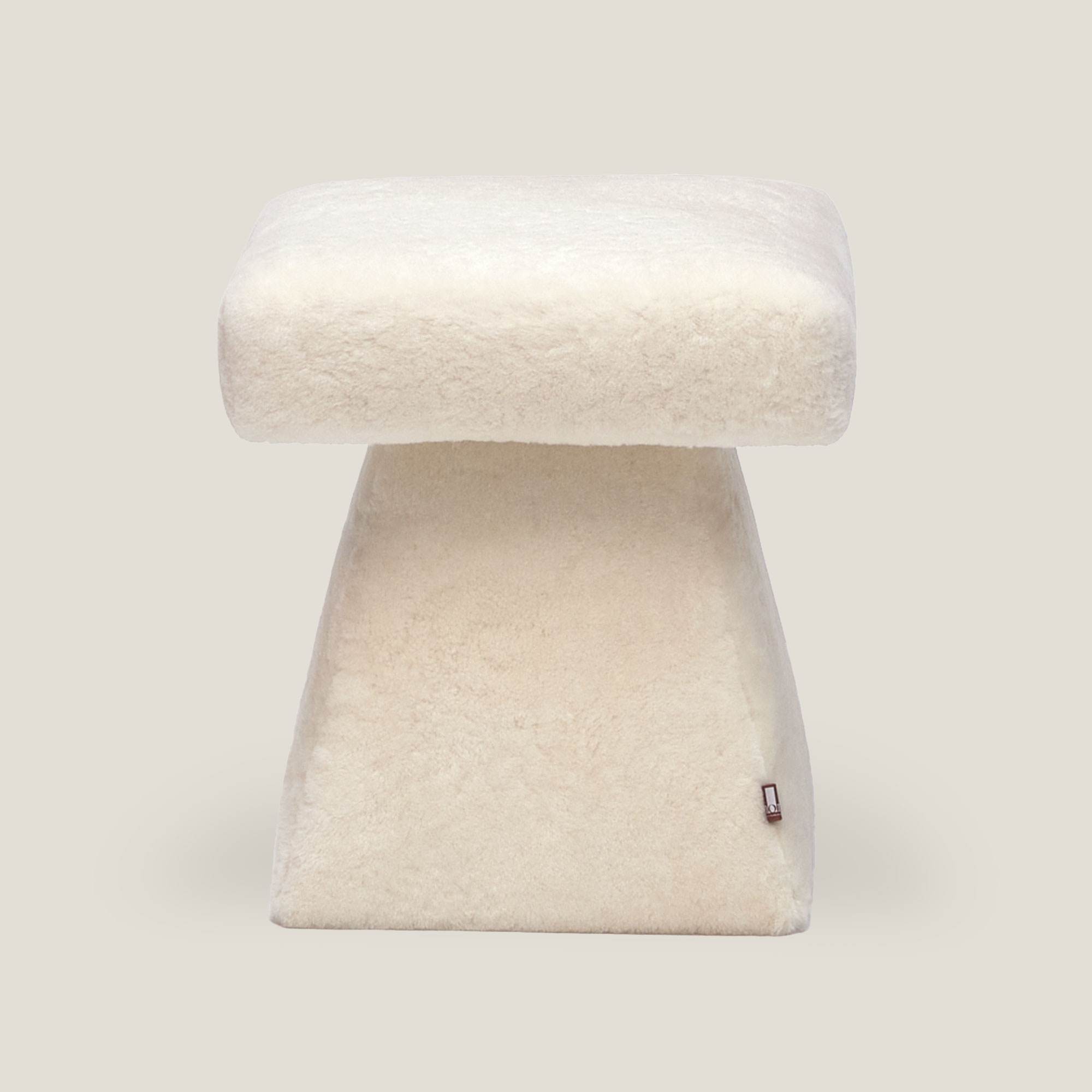 White Portobello Pouf