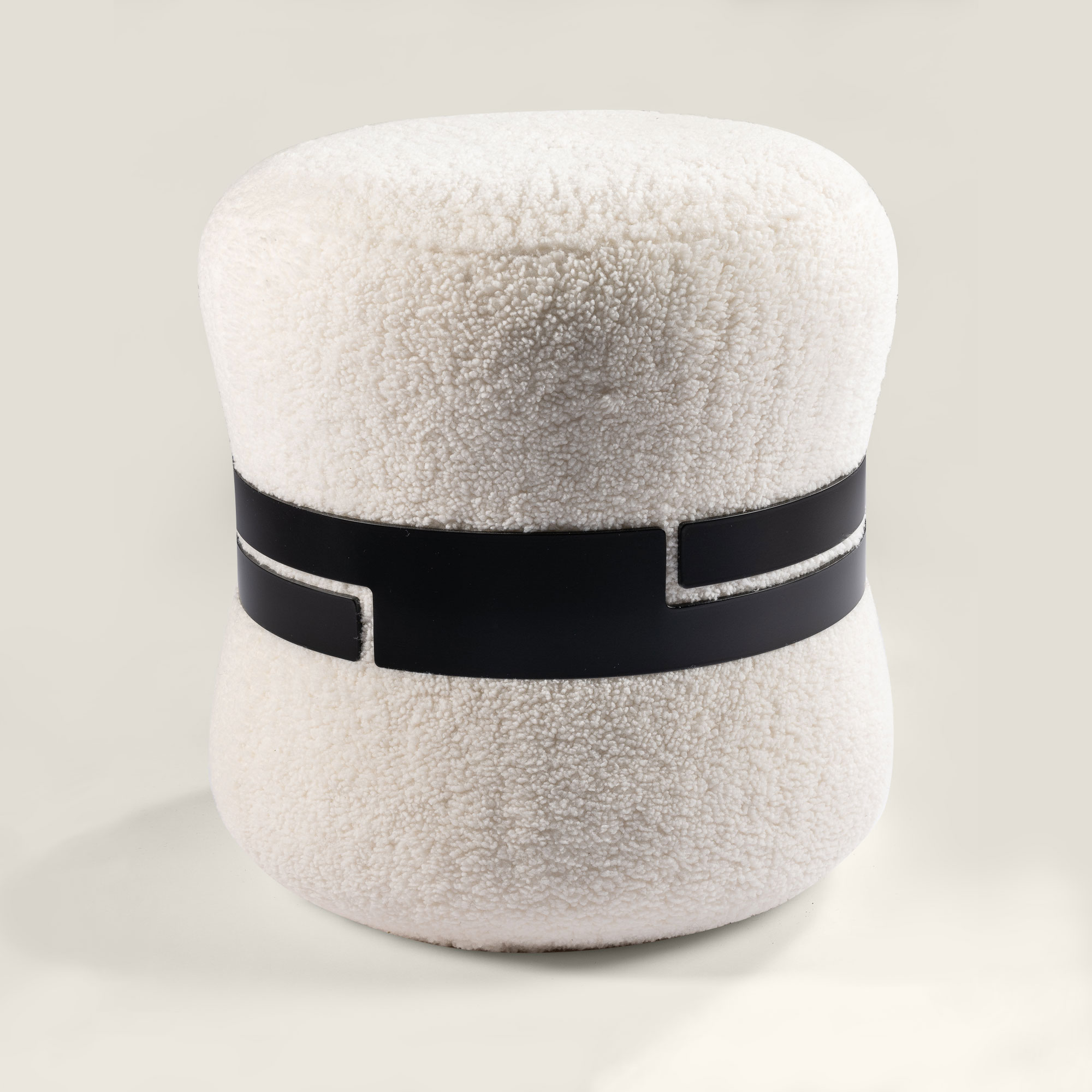 White C14 Stool Matte Black Ring Norki