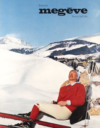 Affiche vintage publicitaire pour la station de ski de Megève