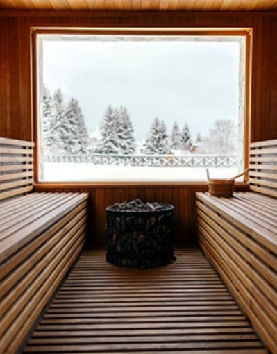 Espace sauna et wellness du chalet