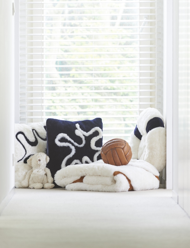 Chalet living room decorated with Norki cushions and throws