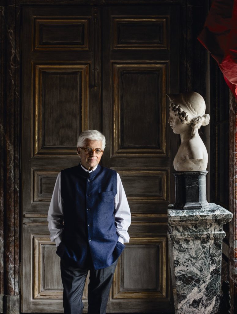 Official portrait of interior architect Jacques Garcia in his decor - Credit Bruno Ehrs